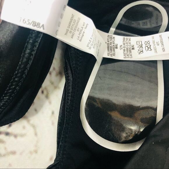 La Perla Swim Bikini Bottom Beach Nervures Black Shimmer 8 - Picture 5 of 5